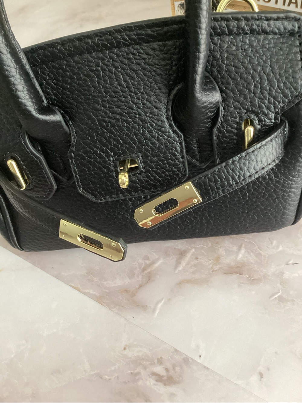 vault leather mini structured bag with free scarf - Picture 8 of 12